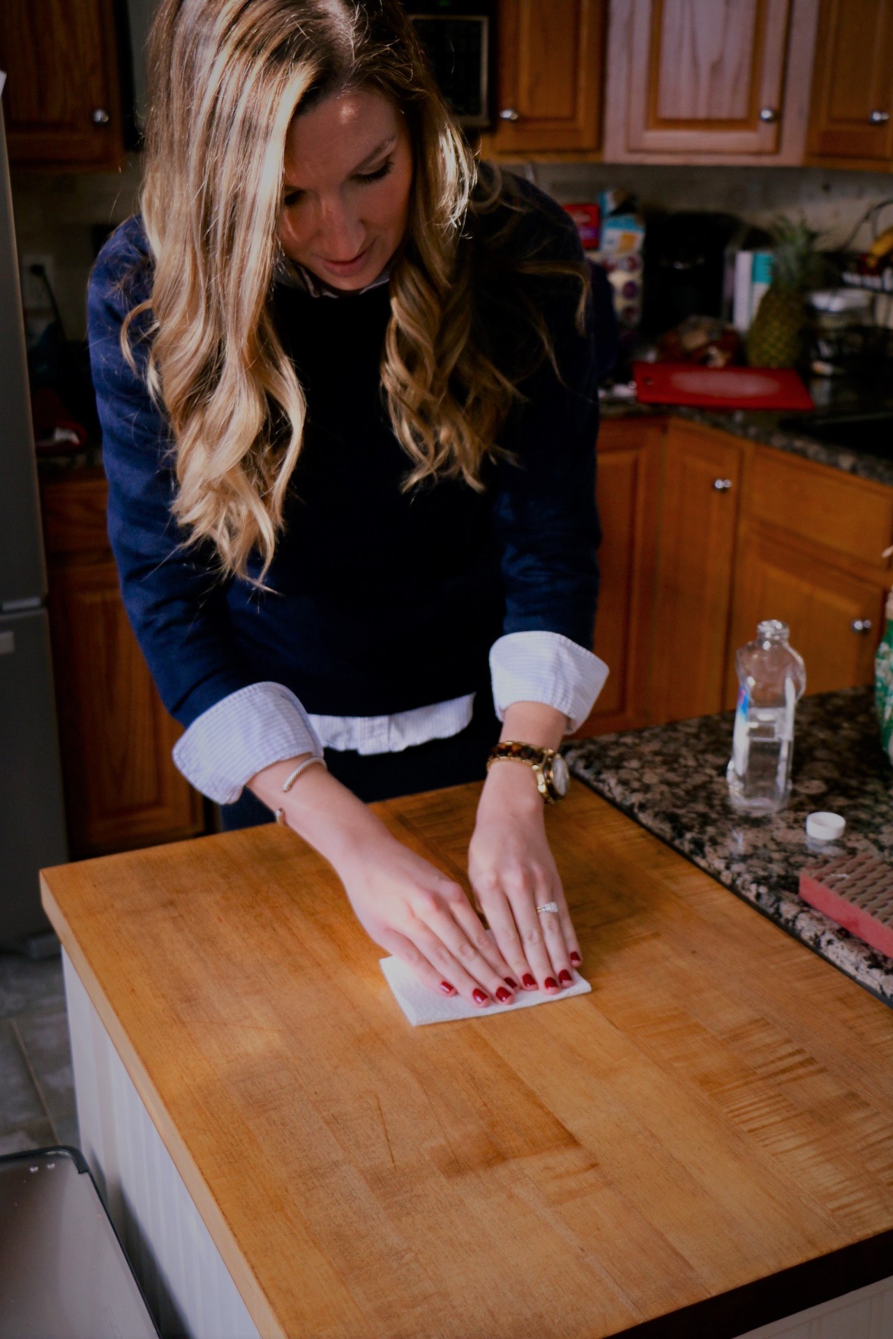 Refinishing And Re Staining Your Butcher S Block Magnolia Stripes